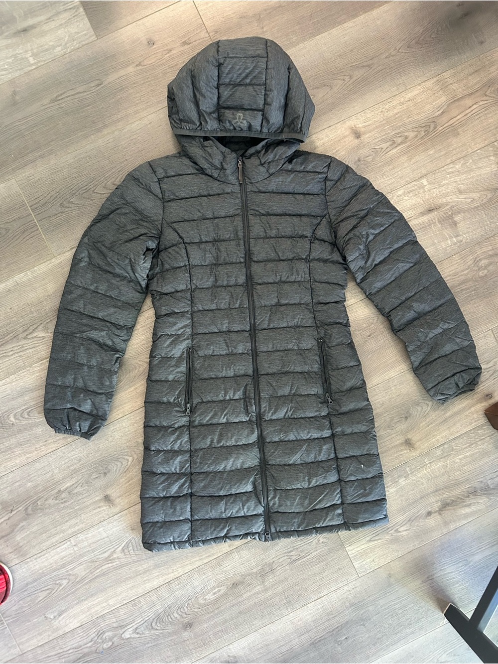 TNA Botanie Super Light Packable Women's Hooded Long Puffer Coat - Black - Picture 2 of 8